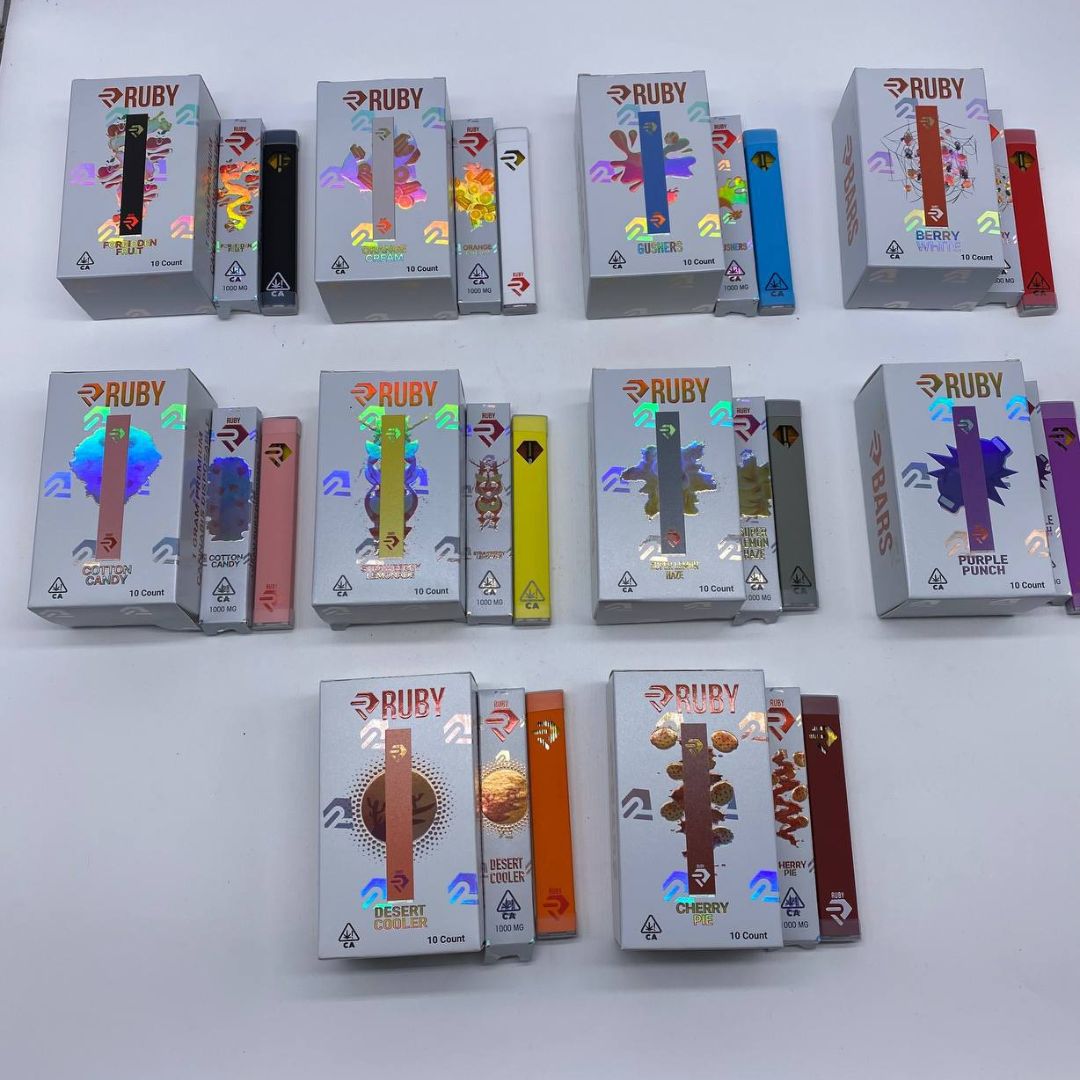 ruby disposable carts, ruby carts disposable, ruby cart disposable, ruby dispo carts